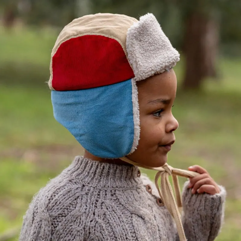 Acorn Aviator Cord Beanie - Multi