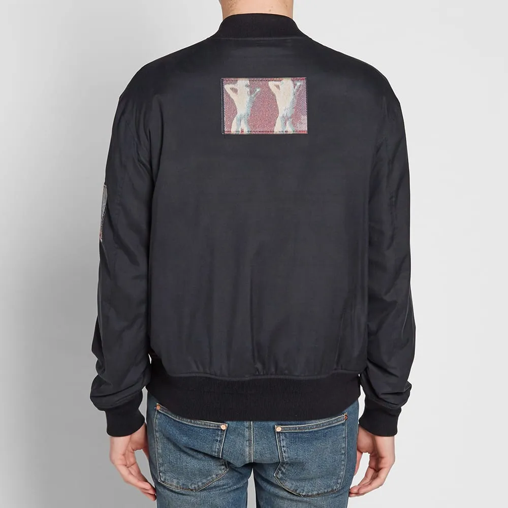 Alexander Wang Padded Bomber JacketBlack Silk