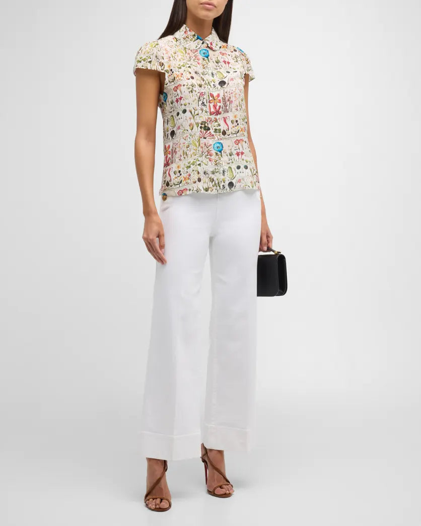 Alice + Olivia - Joy Blouse - Jardin Des Plantes