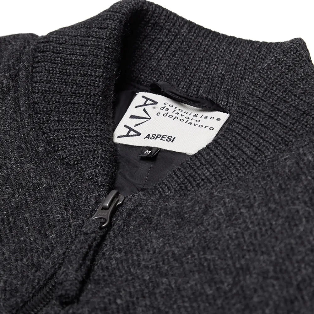 Aspesi Shetland Wool BomberCharcoal