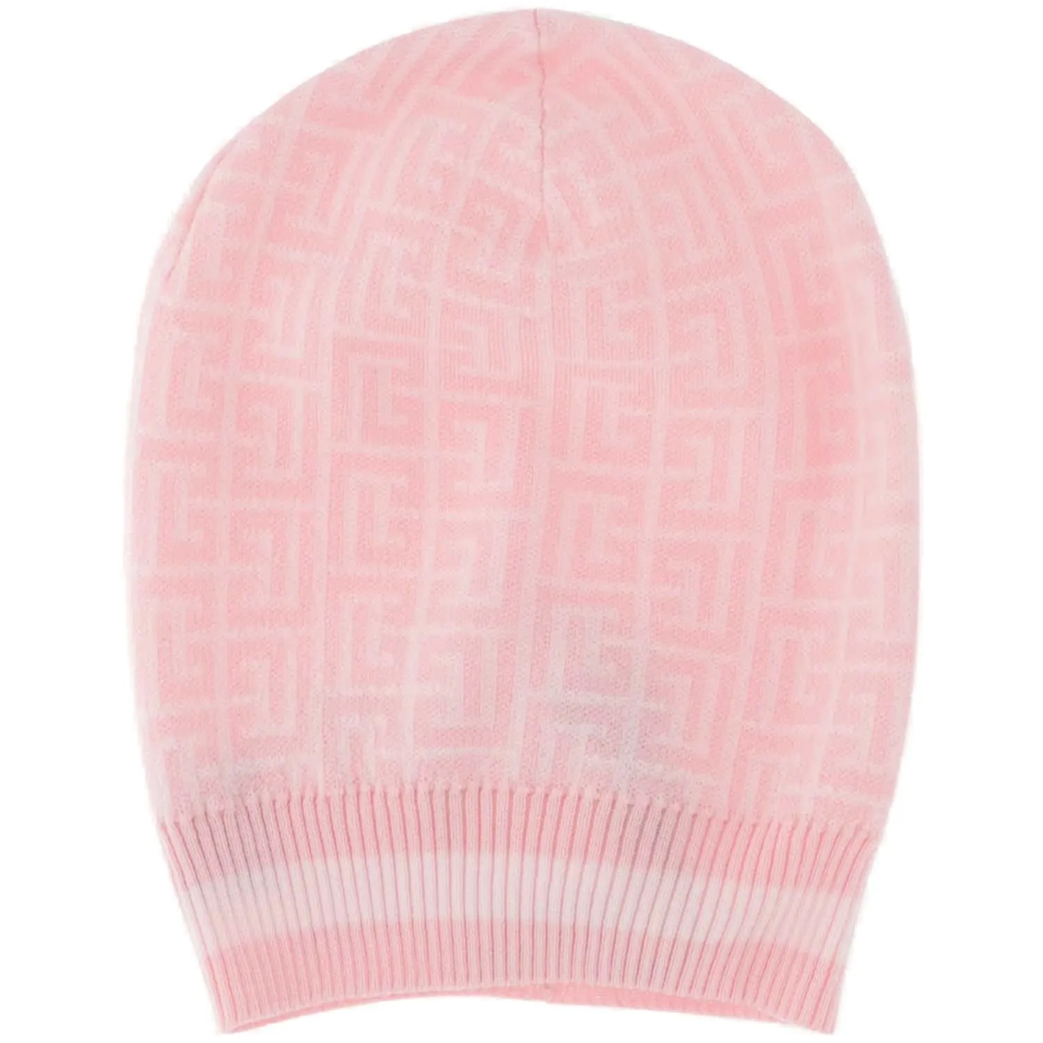 Balmain All-Over Patterned Ribbed Beanie