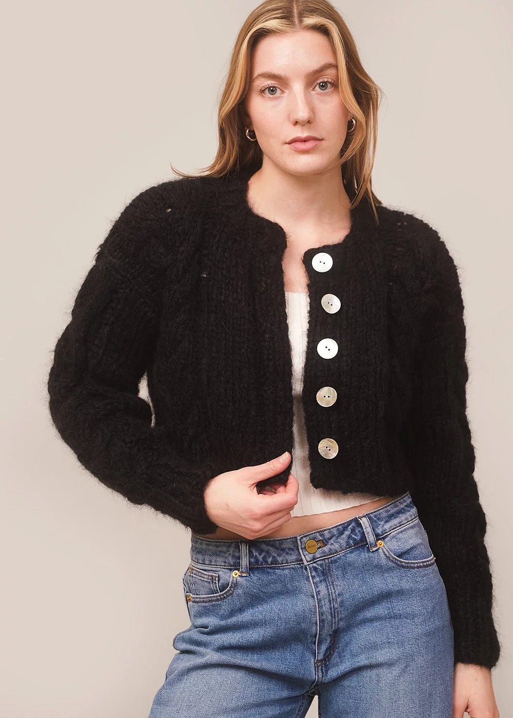 Black Francesca Cardigan