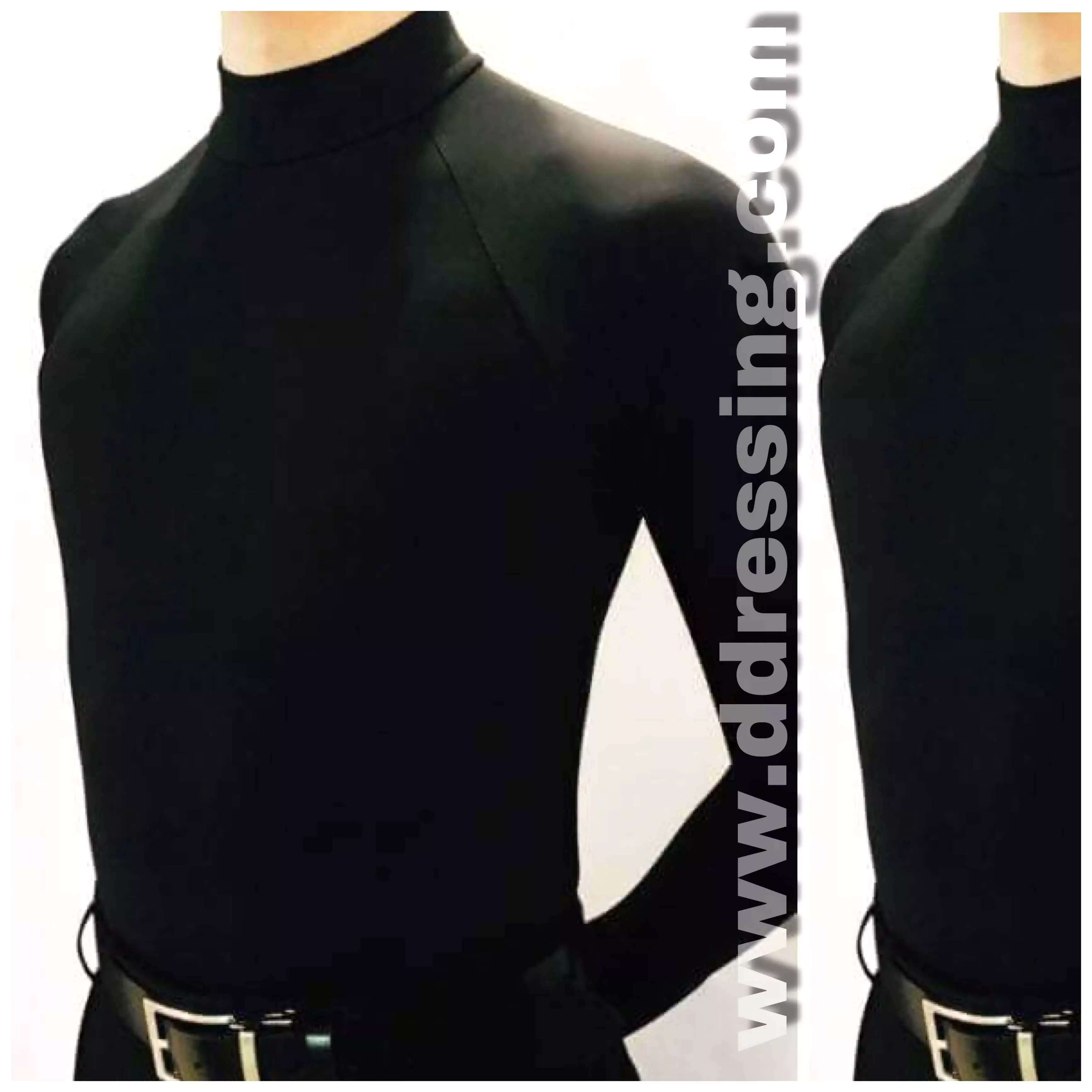 Black Turtleneck Latin Shirt