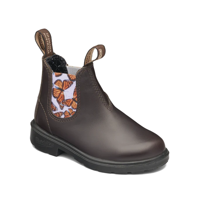 Blundstone 2395 - Kid's Brown with Butterfly Lilac Elastic