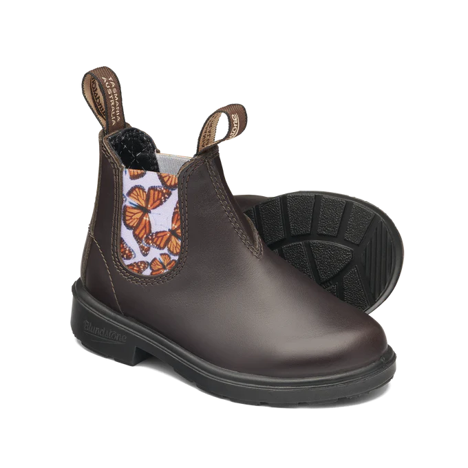 Blundstone 2395 - Kid's Brown with Butterfly Lilac Elastic