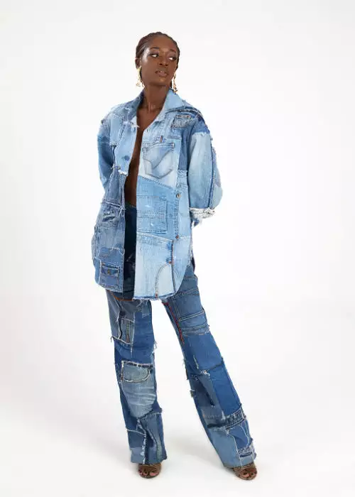 Boyedoe Odeneho II Long Sleeve Patchwork denim Jacket