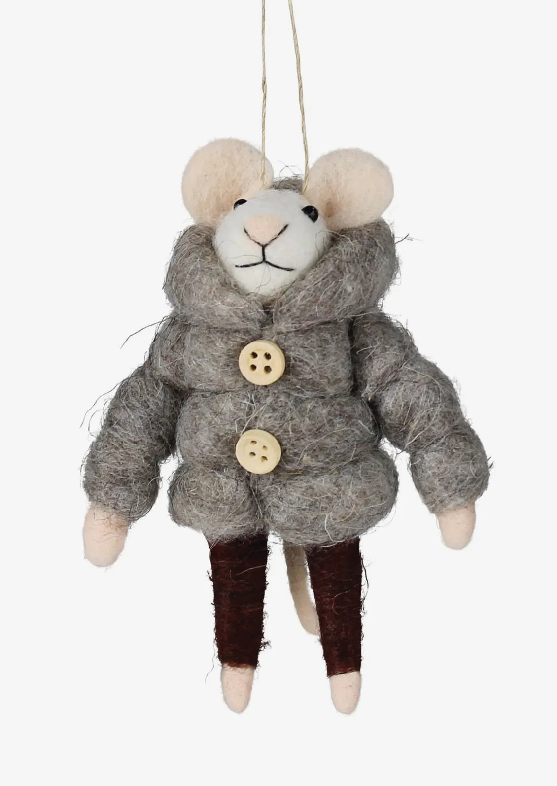 Bundled Up Mouse Ornament