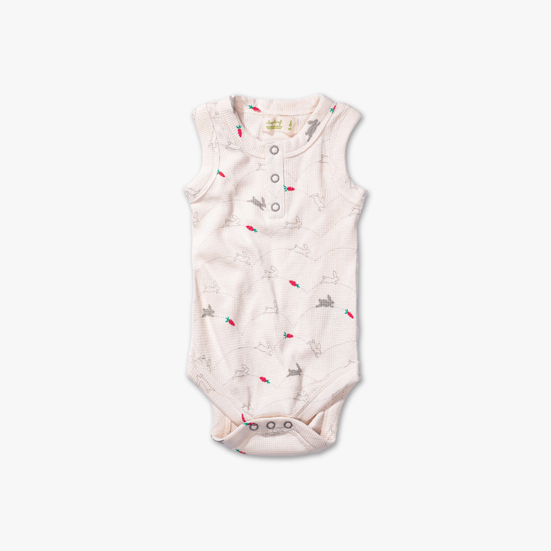 Bunnies Waffle Tank Bodysuit