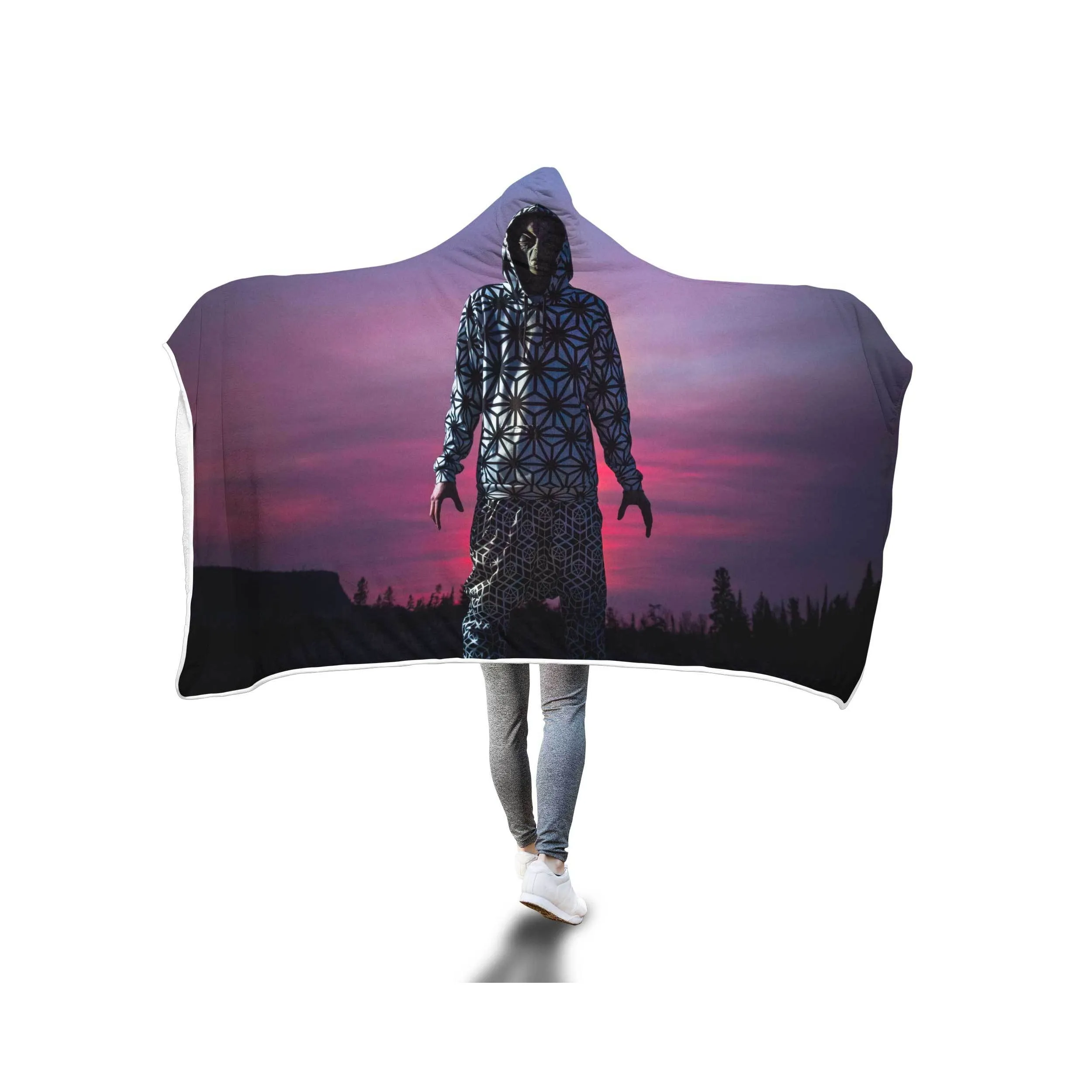 CANADIAN ALIEN TRIPZY LEARY HOODED BLANKET