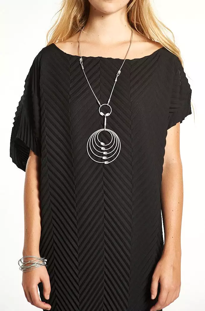 Chevron Andy Tunic Dress | Black