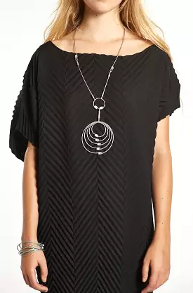 Chevron Andy Tunic Dress | Black