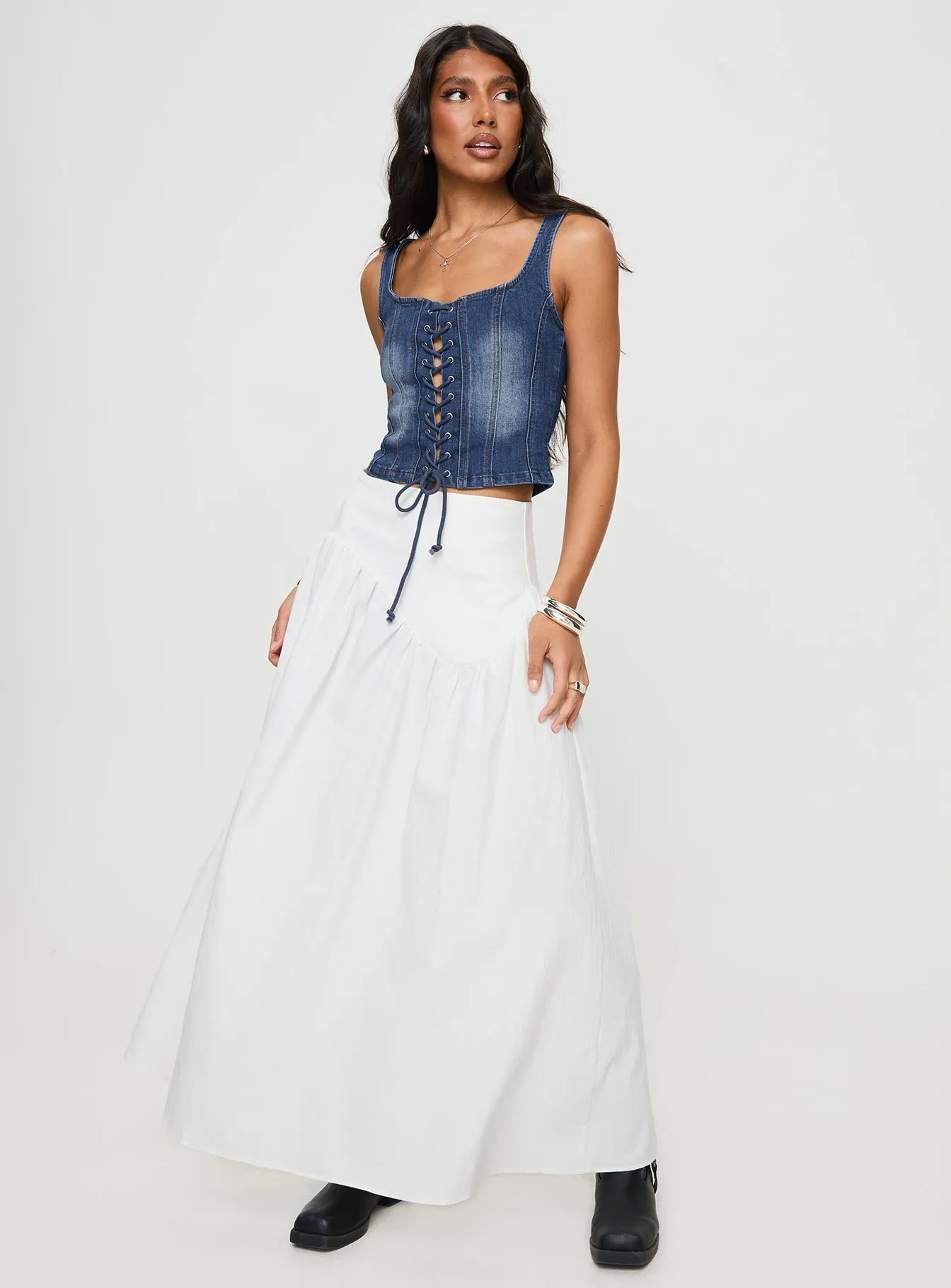 Cillie Maxi Skirt White