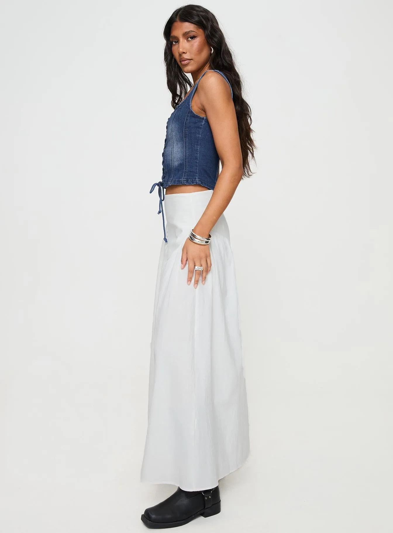 Cillie Maxi Skirt White