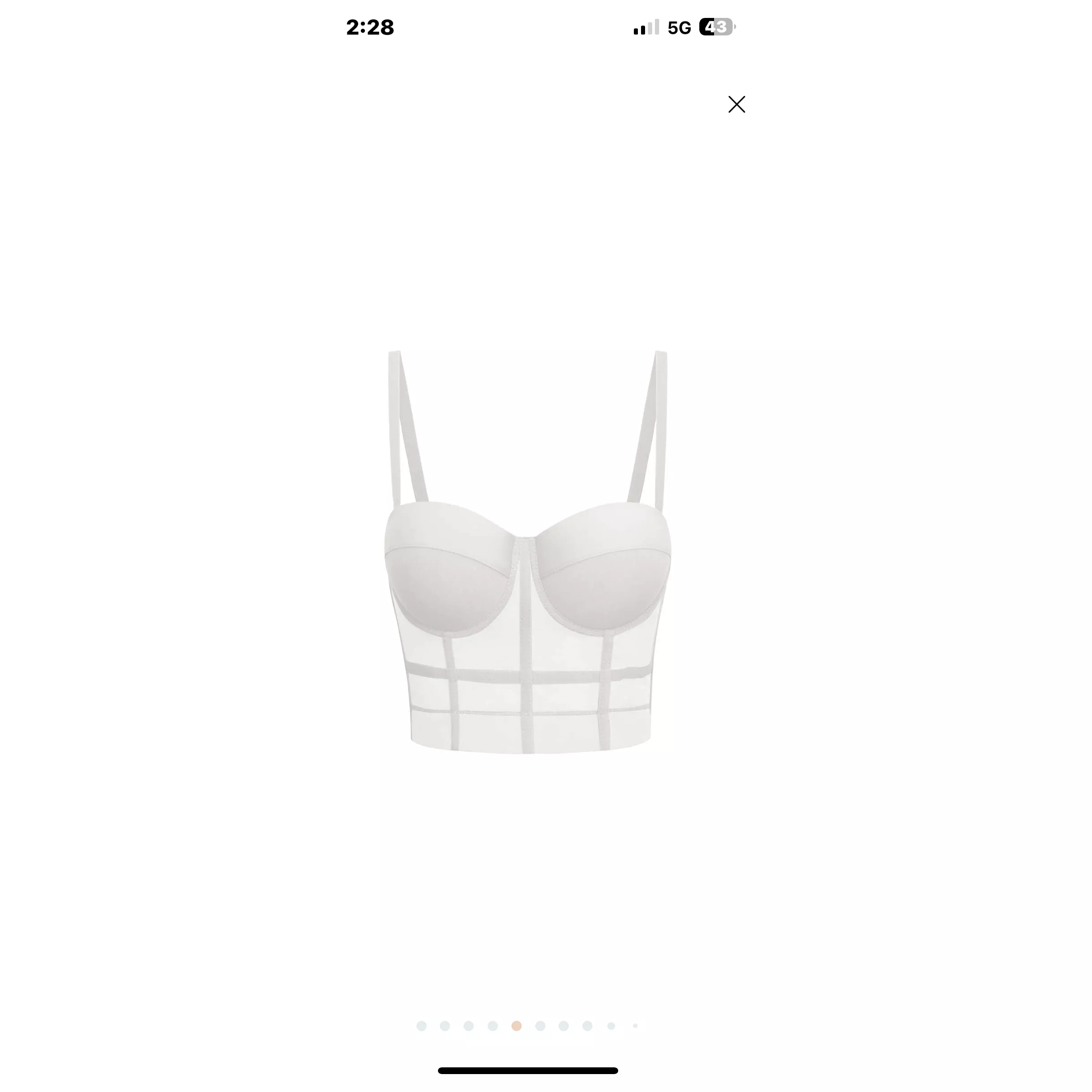 Corset mesh push up bra