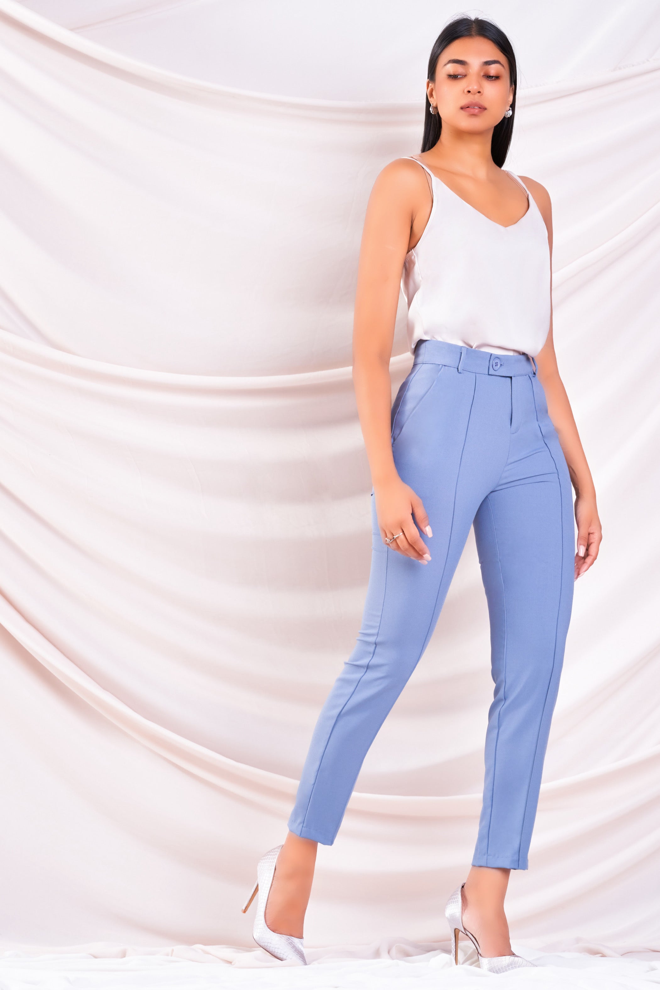 Cropped High Waist Pant