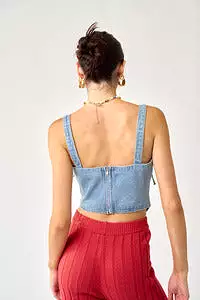 Denim Corset Top