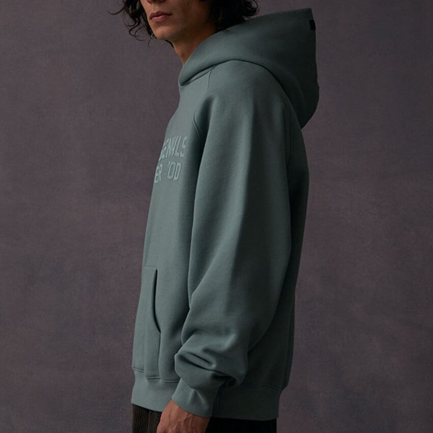 FEAR OF GOD Essentials Chest Logo Hoodie Sycamore