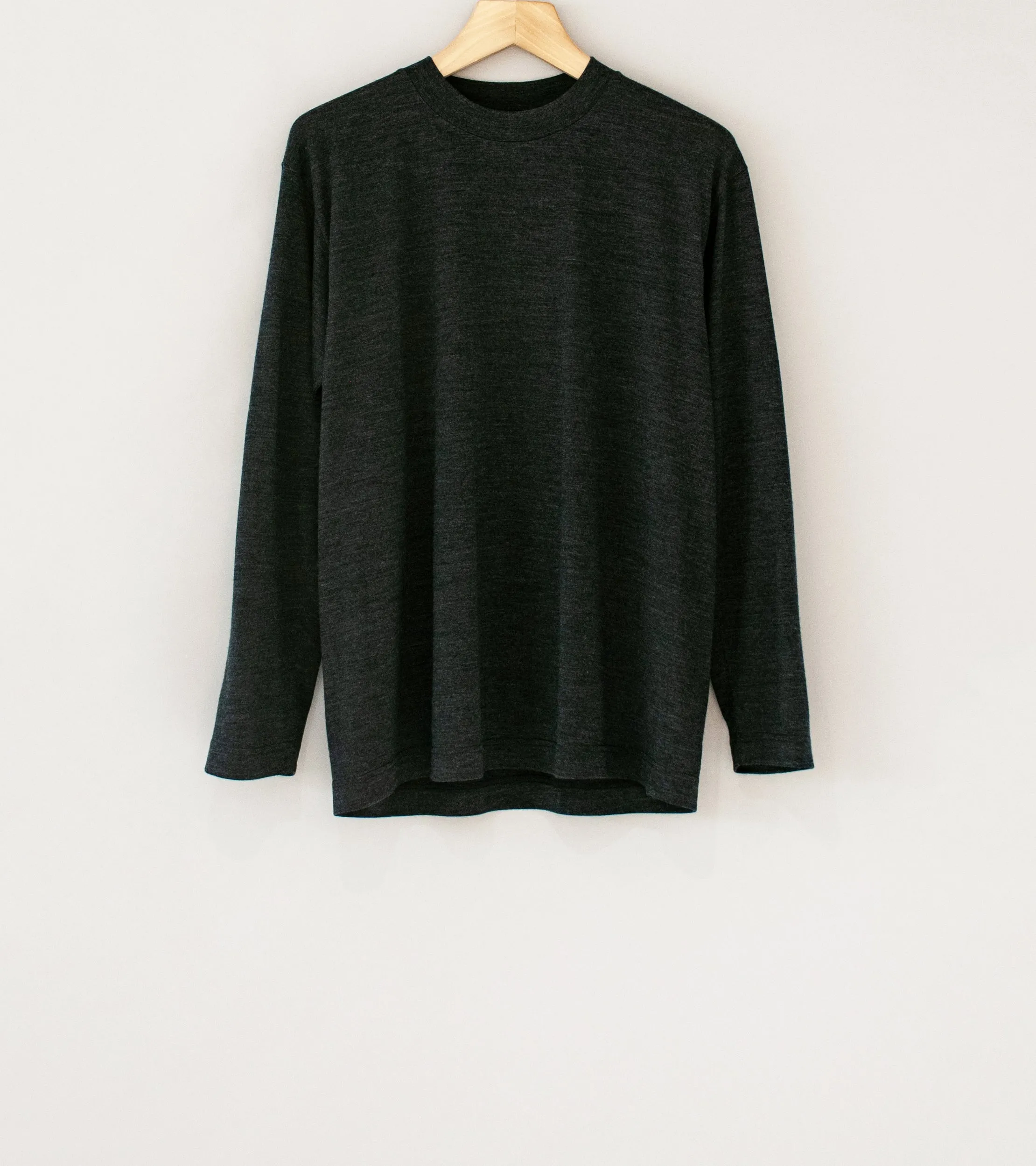 Fil Melange 'Woods Long Sleeve Pullover' (Charcoal Black Wool)