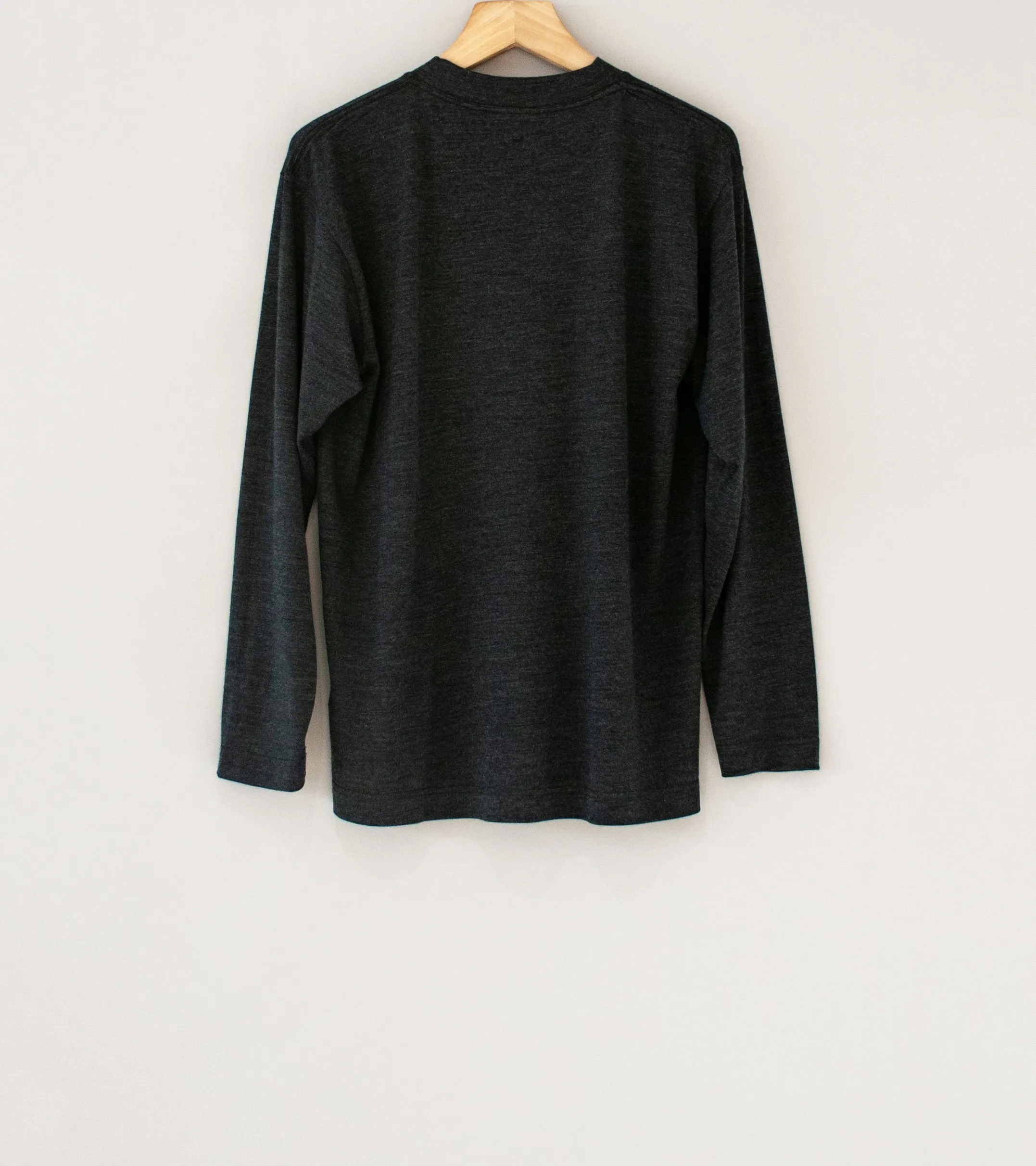 Fil Melange 'Woods Long Sleeve Pullover' (Charcoal Black Wool)