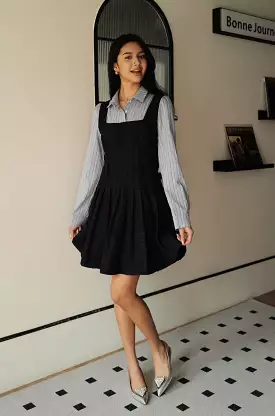 Gossip girl tweed dress with shirt design