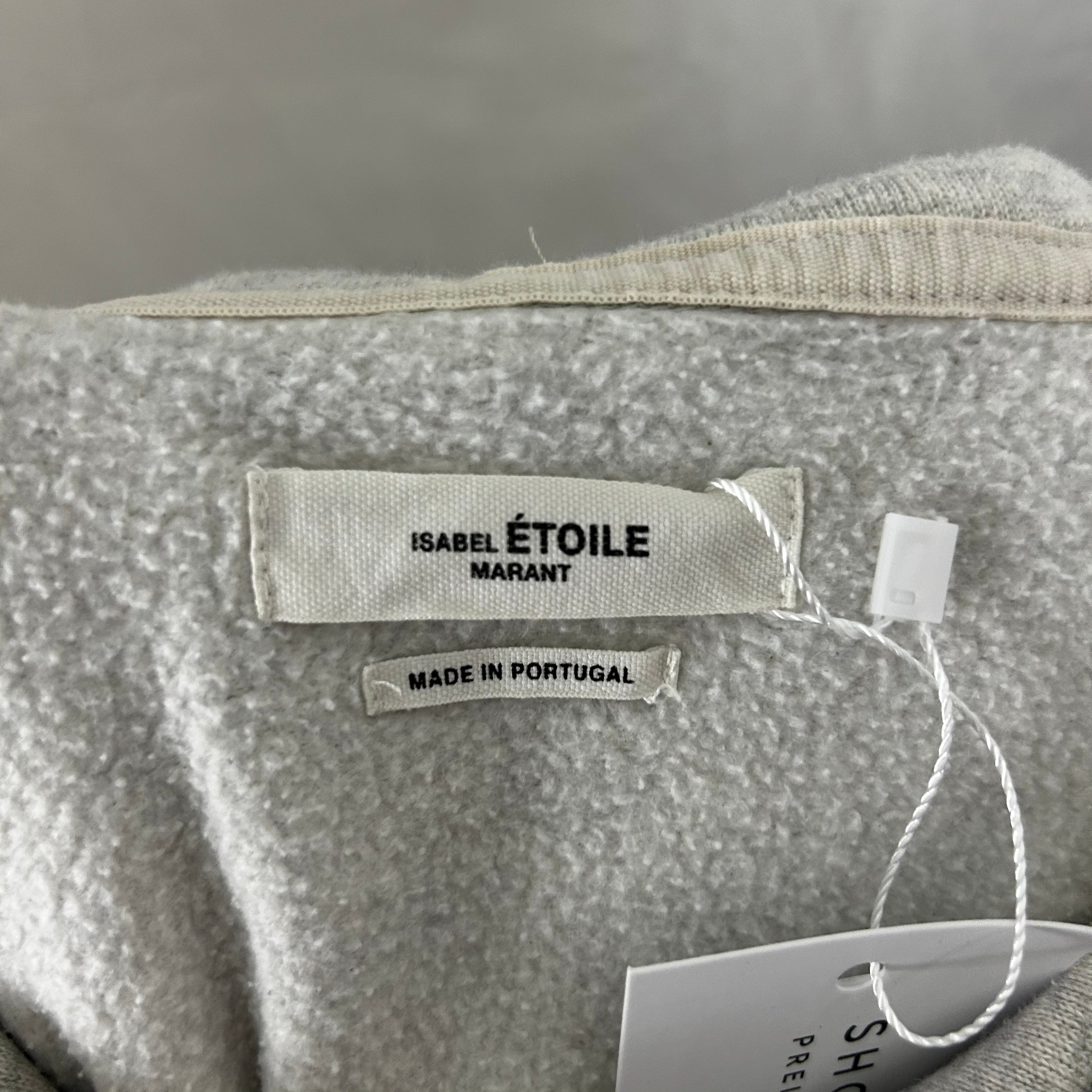 Isabel Marant Etoile 325 Pale Grey Logo Hoodie M