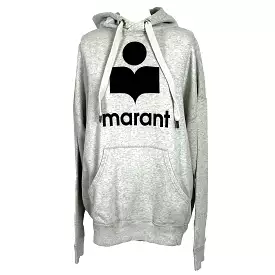 Isabel Marant Etoile 325 Pale Grey Logo Hoodie M