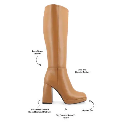 Journee Collection Womens Mylah Block Heel Dress Boots