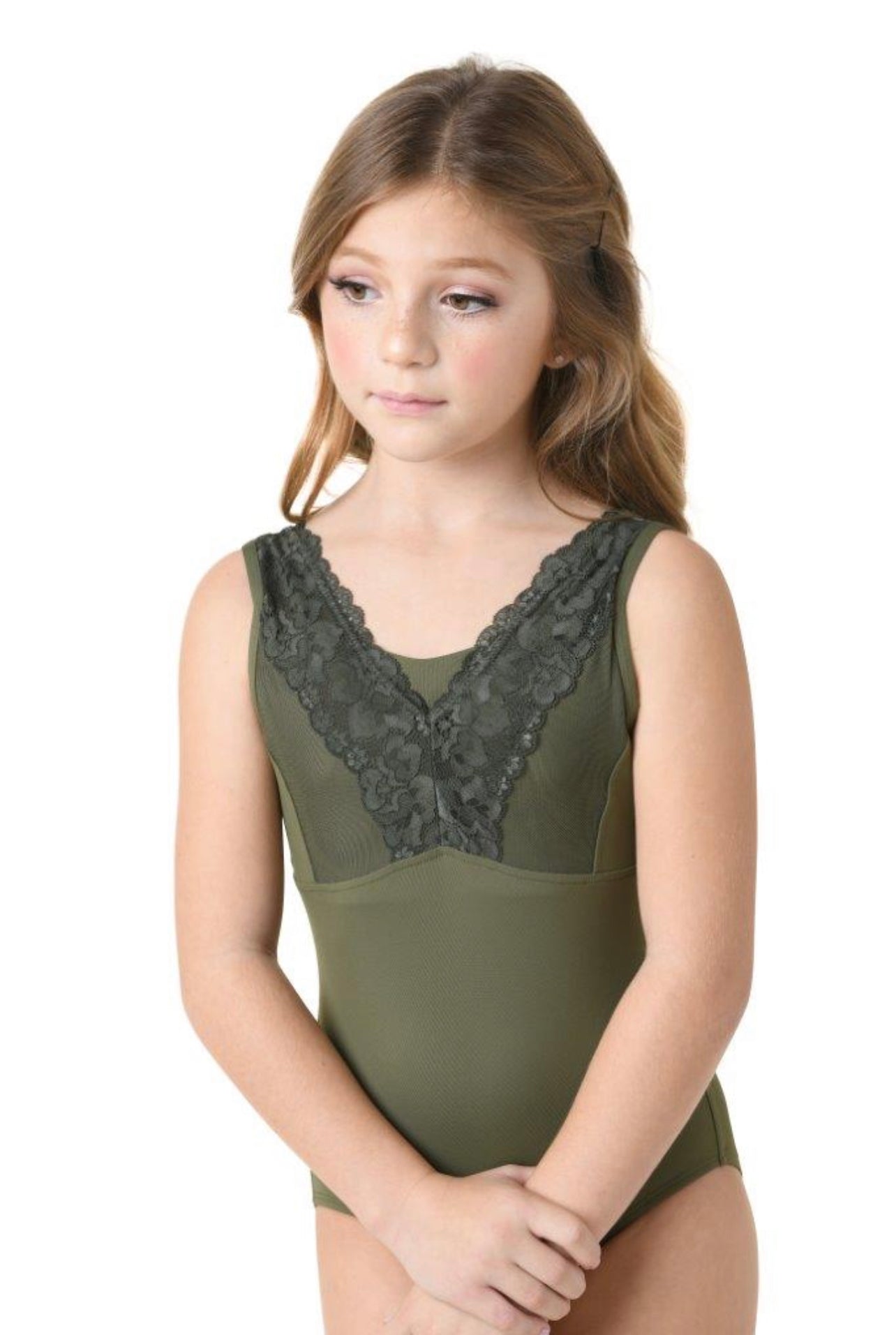 Kids Giselle Scalloped Lace Leotard