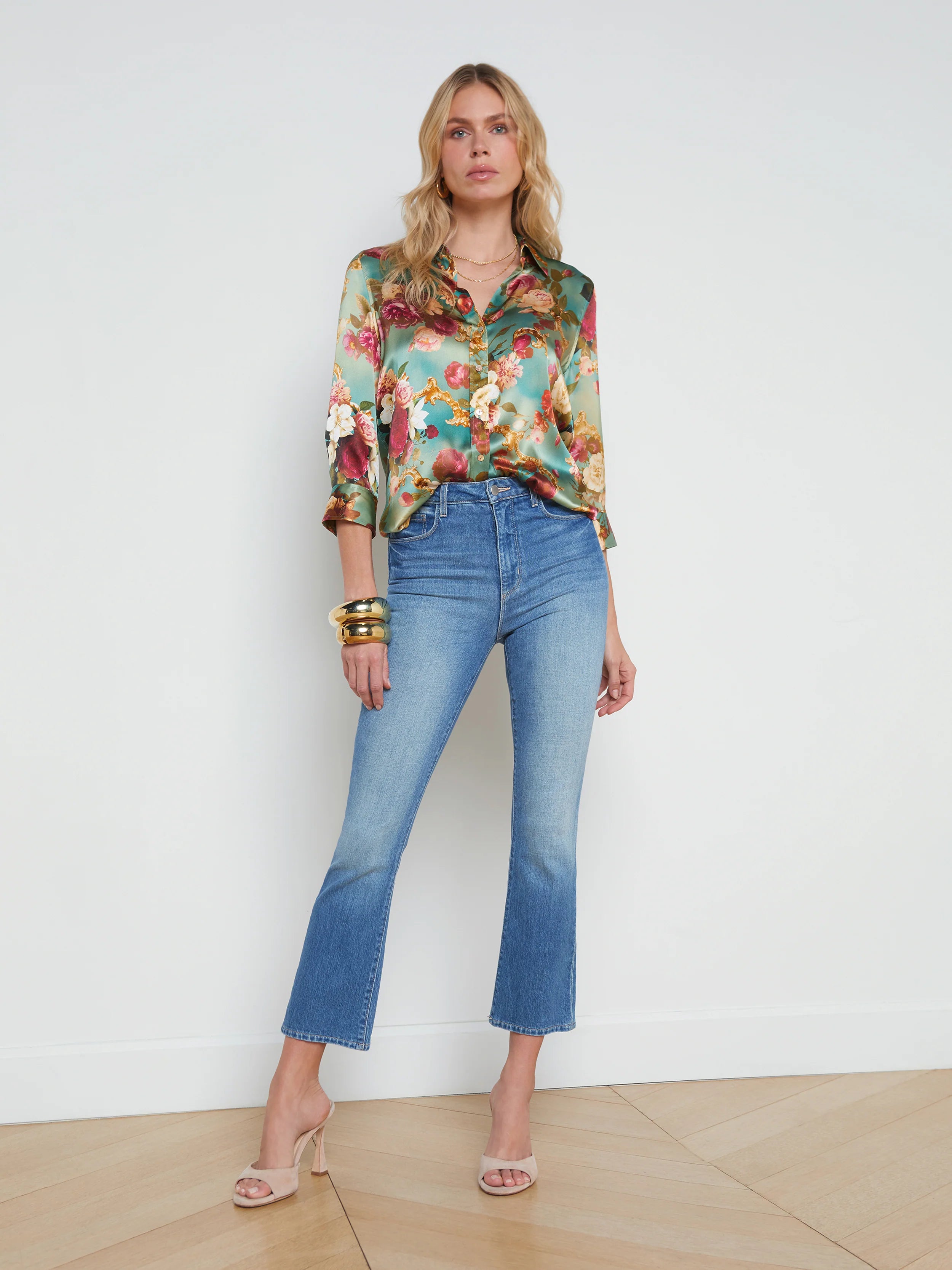 L’agence - Dani Silk Blouse - Small Multi Rococo