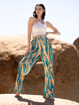 Leer Pants - Blossom Teal