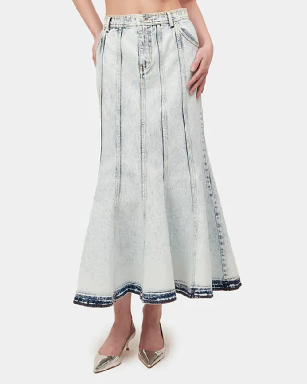 Lex Denim Skirt in Acid