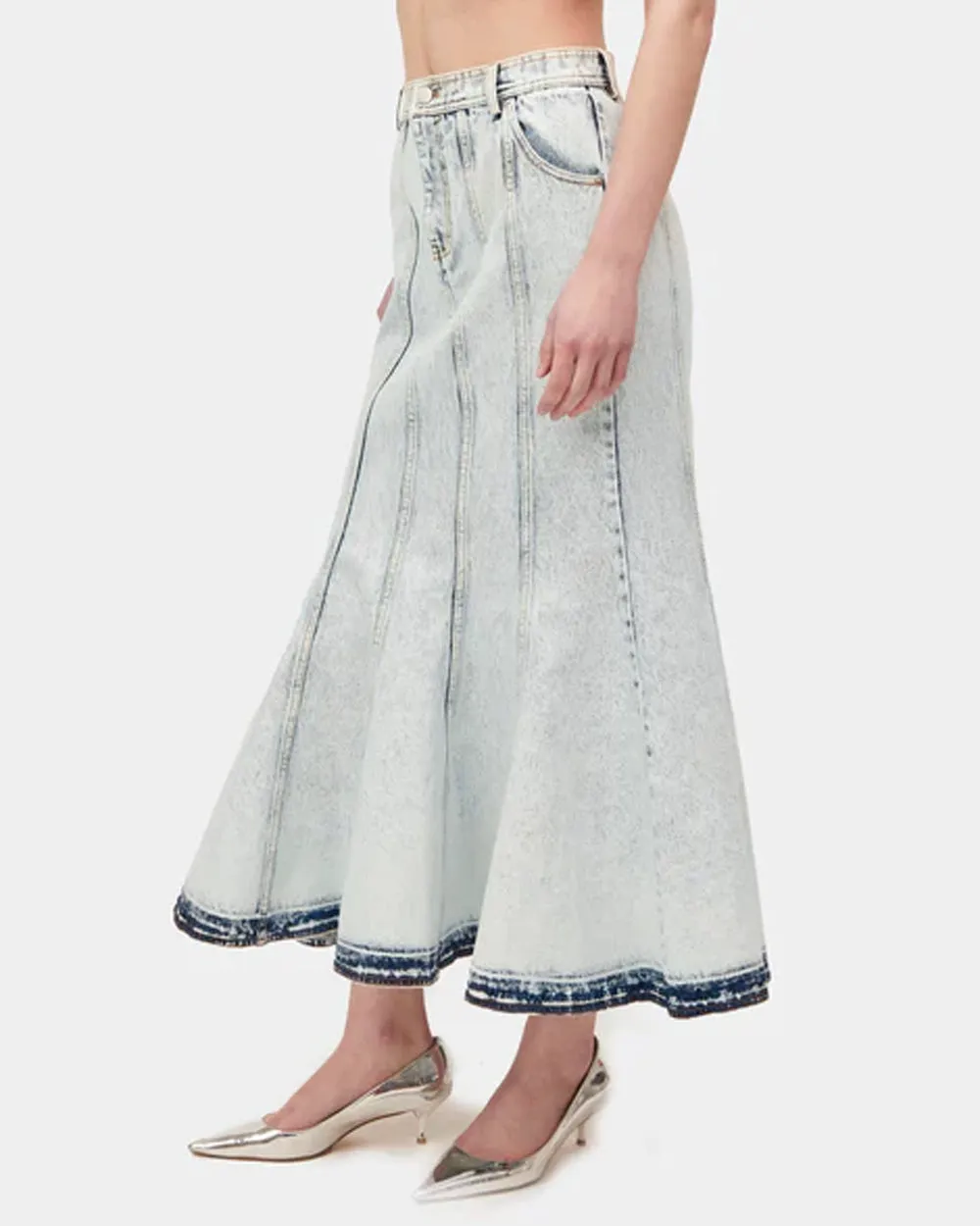 Lex Denim Skirt in Acid