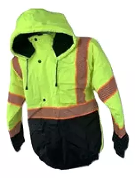 Men's High-Visibility Hooded Bomber Jacket