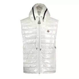 MONCLER AKAISHI QUILTED DOWN GILET WHITE