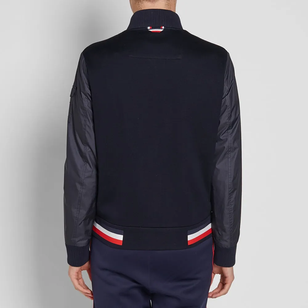 Moncler Gamme Bleu Waffle Bomber JacketNavy