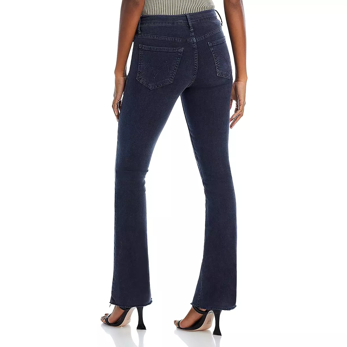 Mother Womens High Rise Faded Flared Pants