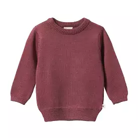 Nature Baby Merino Pullover - Rhubarb