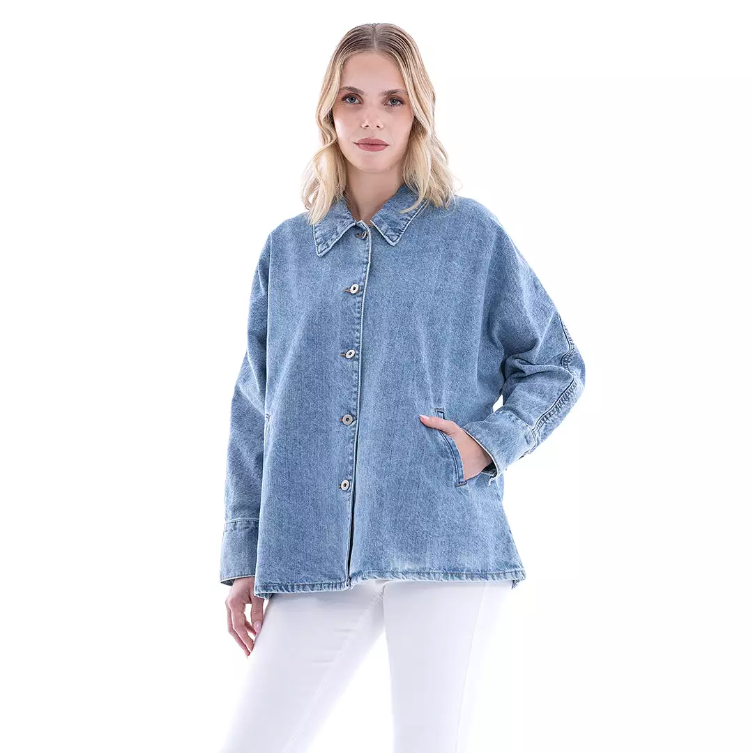 Oversized Light Blue Denim Jacket