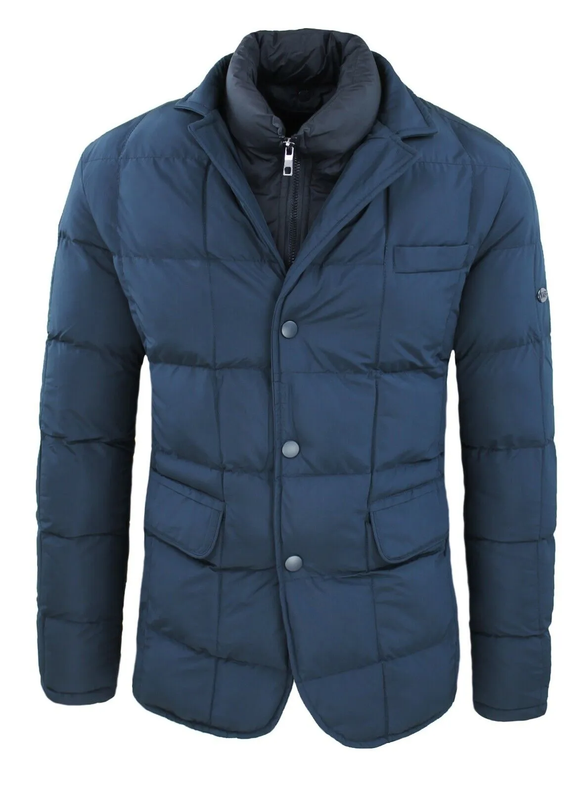 Piumino uomo NWS Story blu giacca giubbino inverno sartoriale Bomber casual