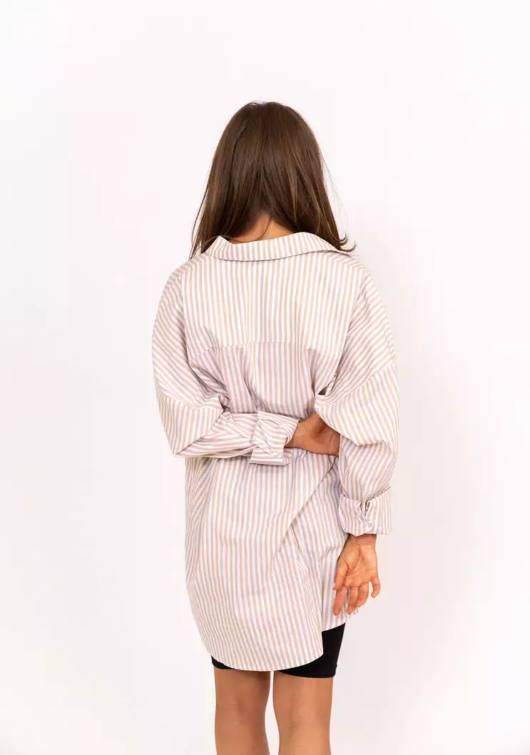 Poplin Striped Oversized Tunic