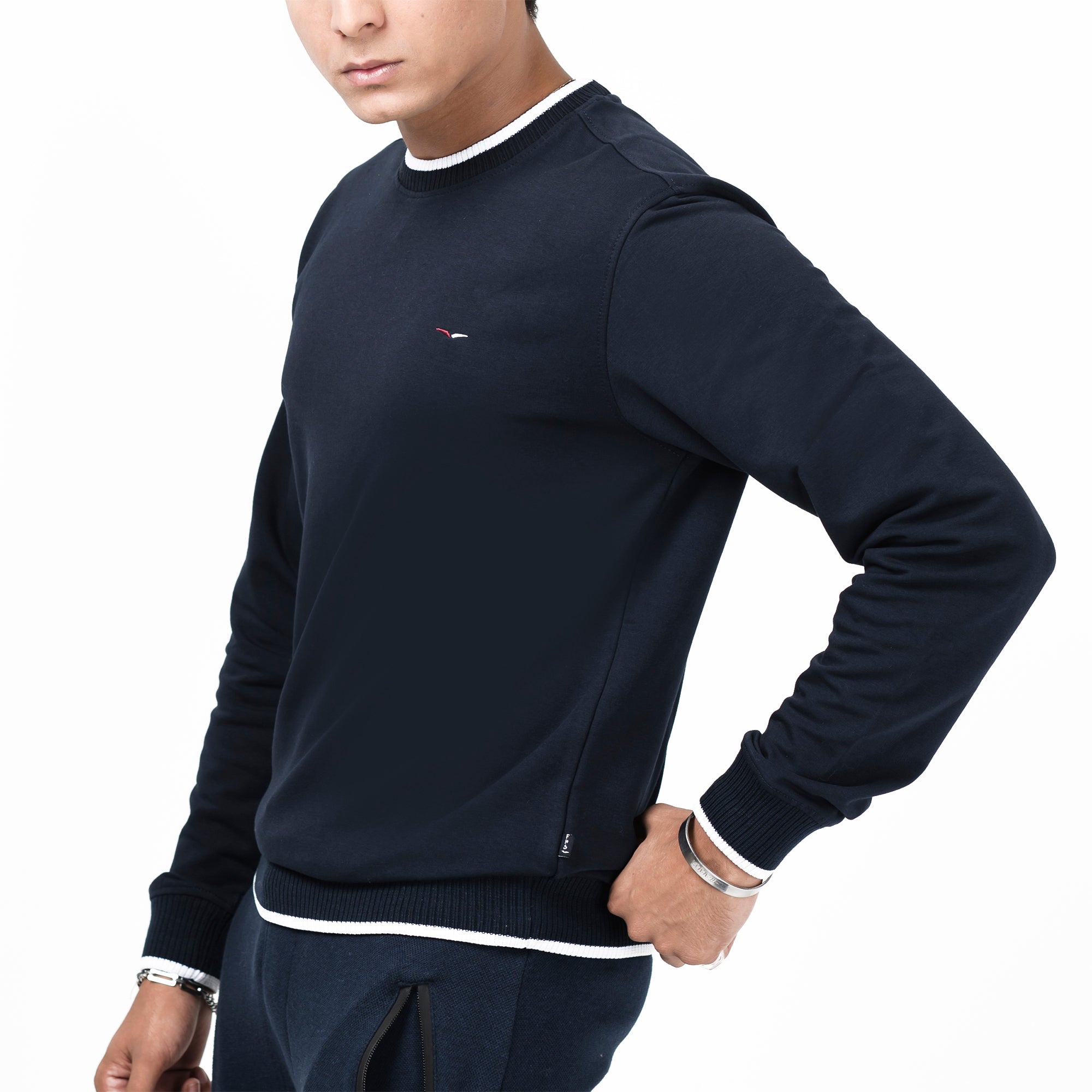 Pullover Sweatshirt-Navy