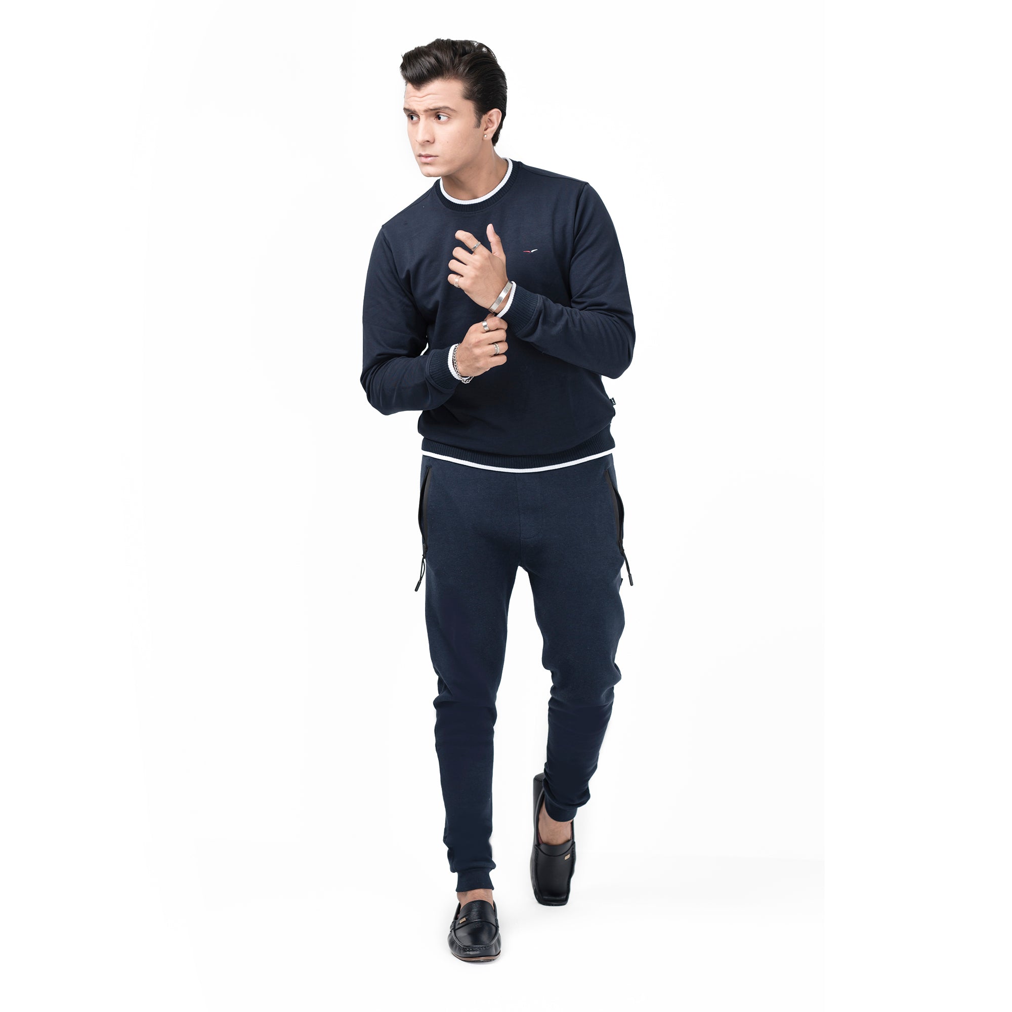 Pullover Sweatshirt-Navy