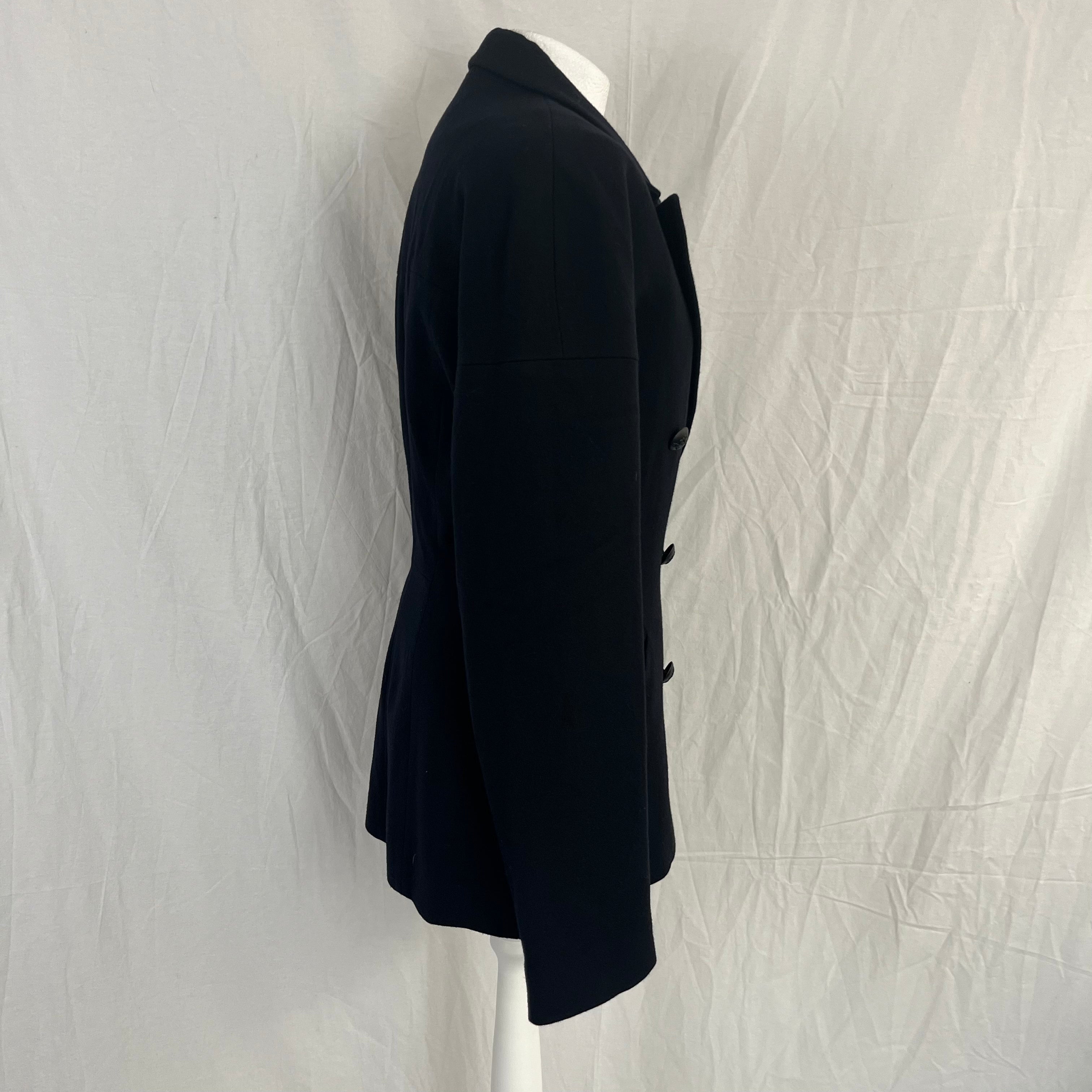 Raey Brand New Black Wool Mix Pea Coat S/M