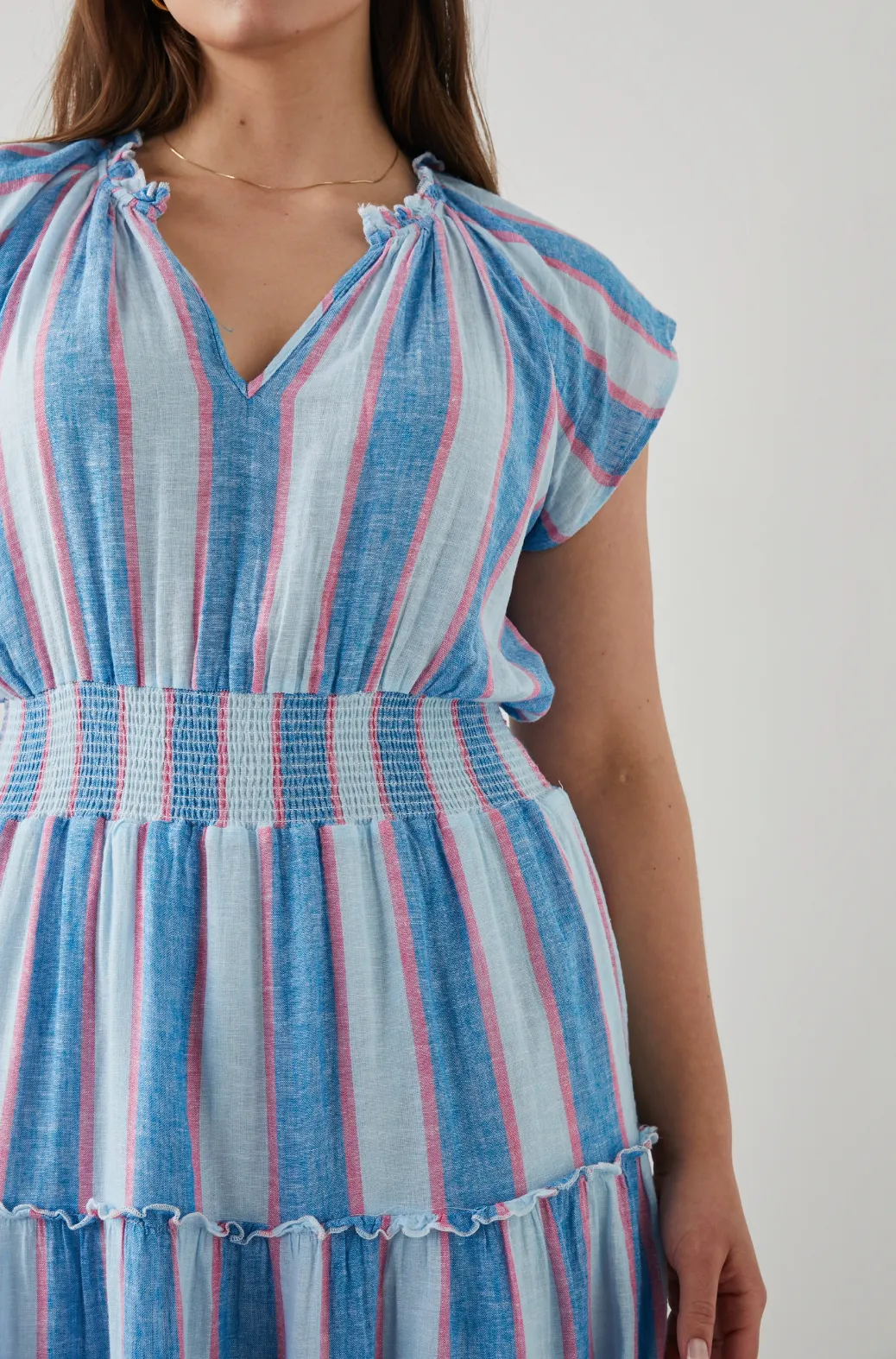 RAILS AMELLIA STRIPE LINEN DRESS