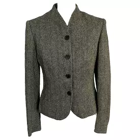 Ralph Lauren Tweed Funnel Neck Jacket XS