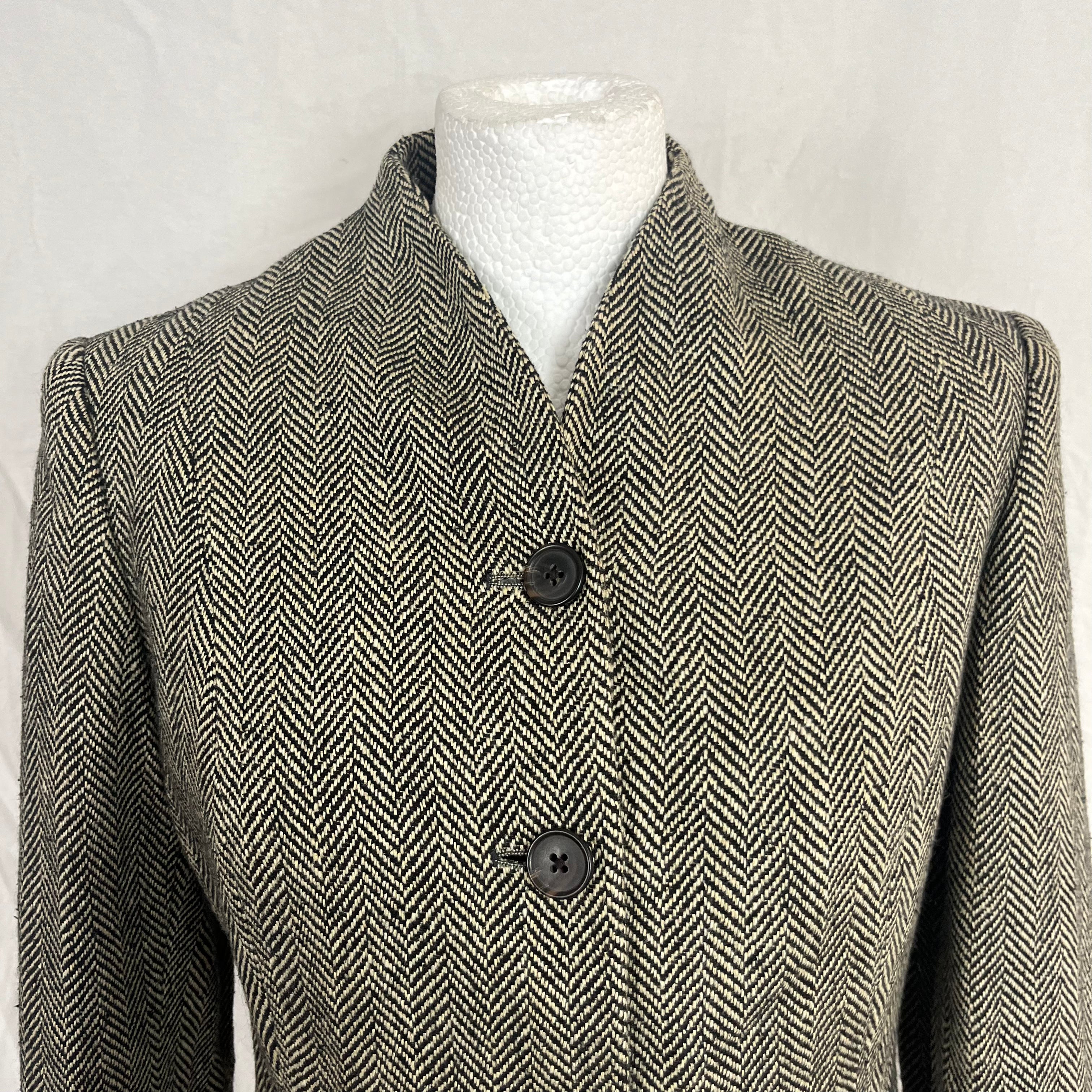 Ralph Lauren Tweed Funnel Neck Jacket XS