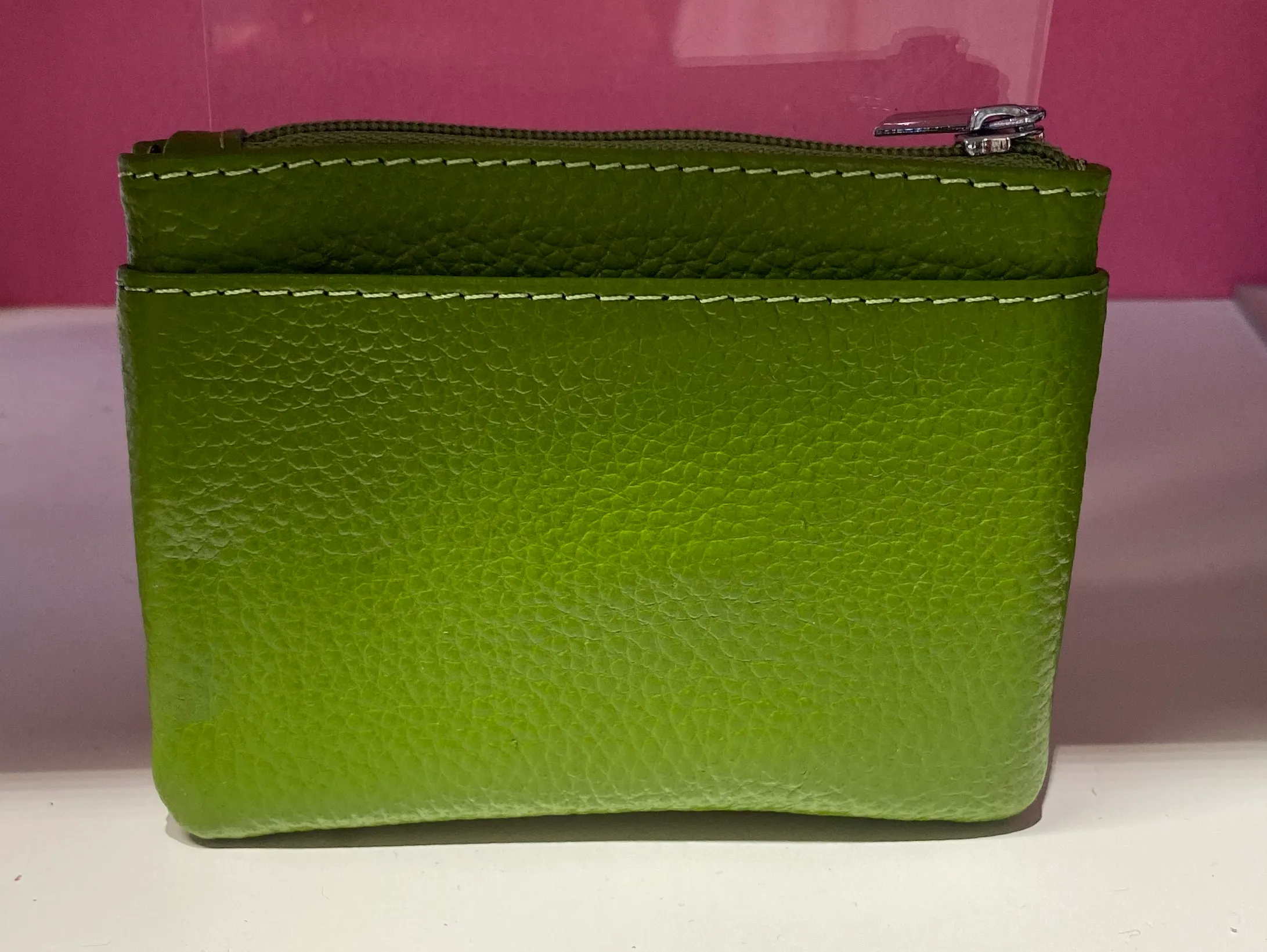 Real Leather Coin Purse > Green