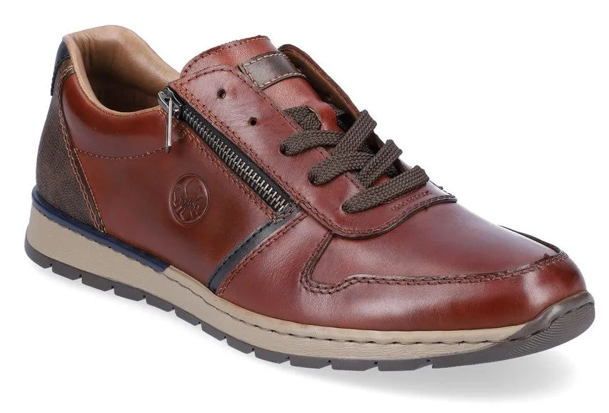 Rieker B2112-25 Mens Leather Lace Up Casual Shoe