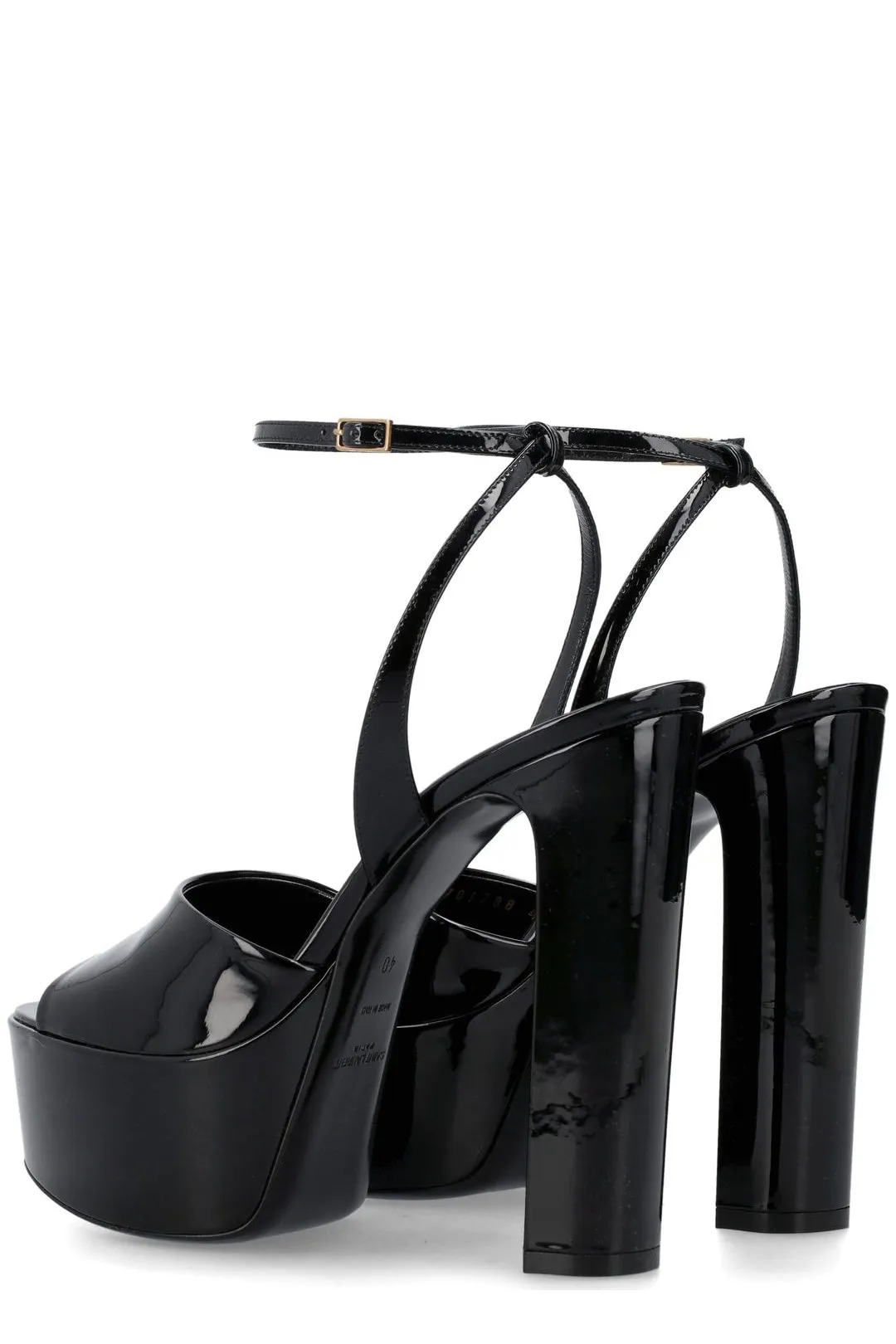 Saint Laurent Ankle Strap Peep Toe Sandals