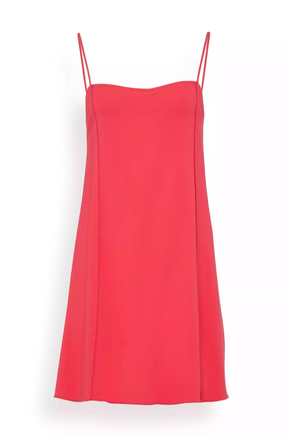 Stretch Crepe Cady Mini Dress in Watermelon